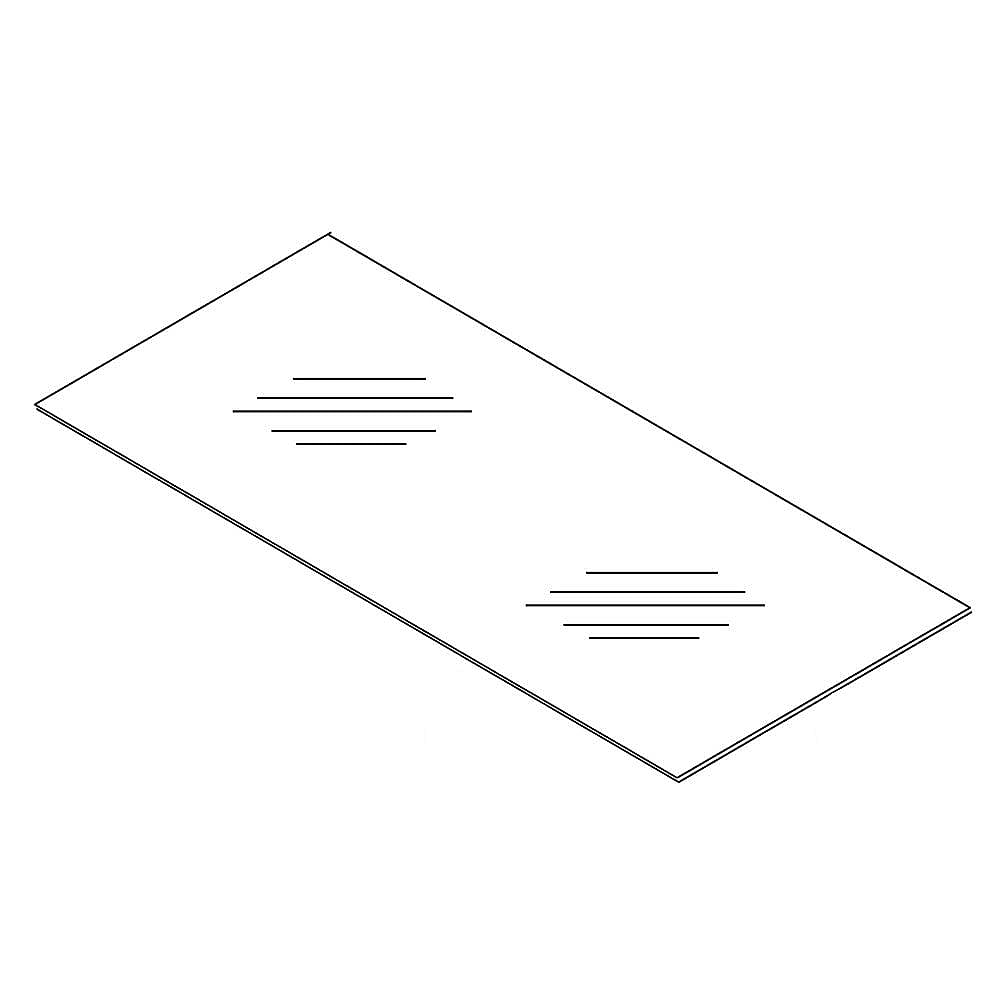 Part #w10906480, Glass Shelf | 35.25 x 27.25 x 0.88