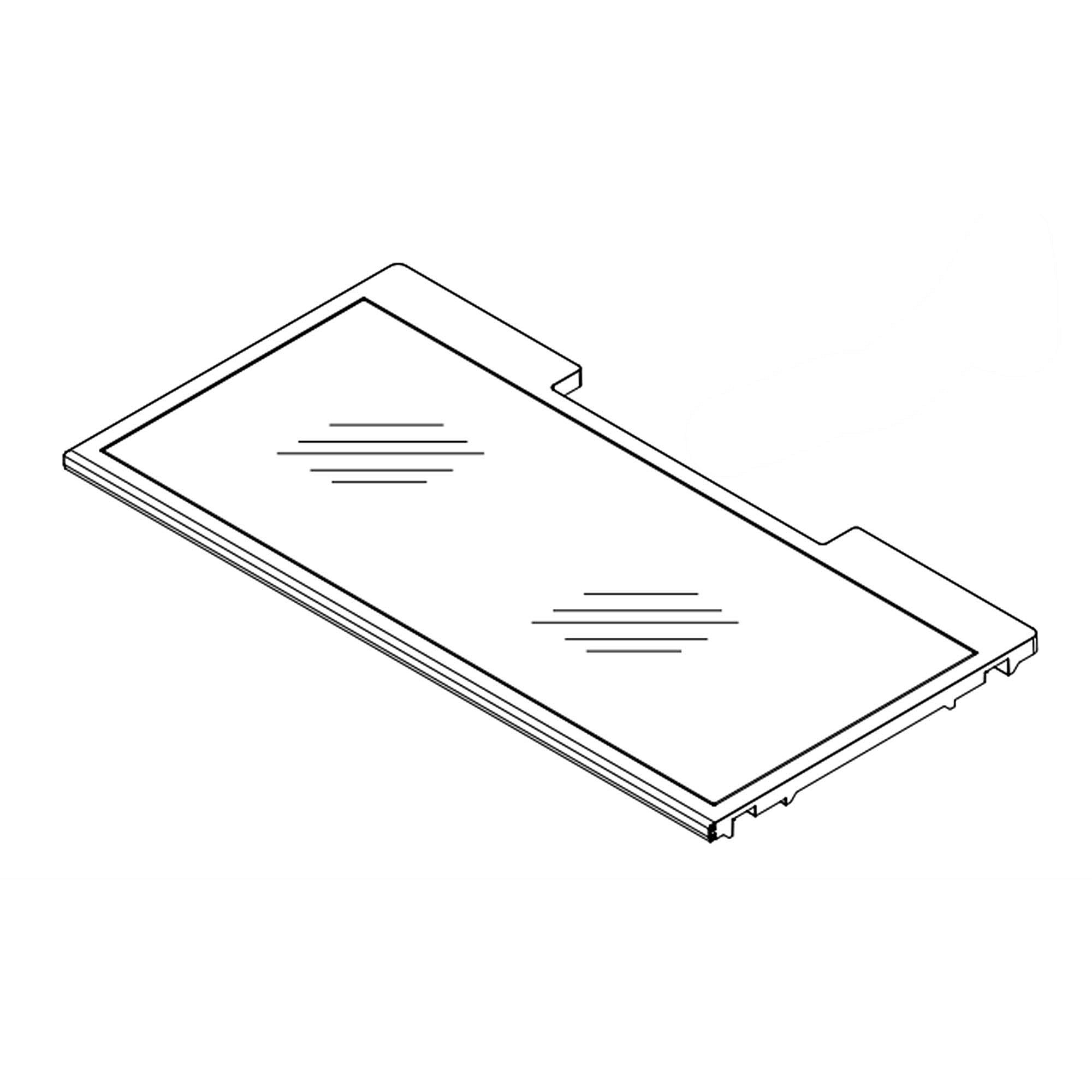Part #w10906768, Refrigerator Glass Shelf Assembly / 39.75 x 30.50 x 7.00