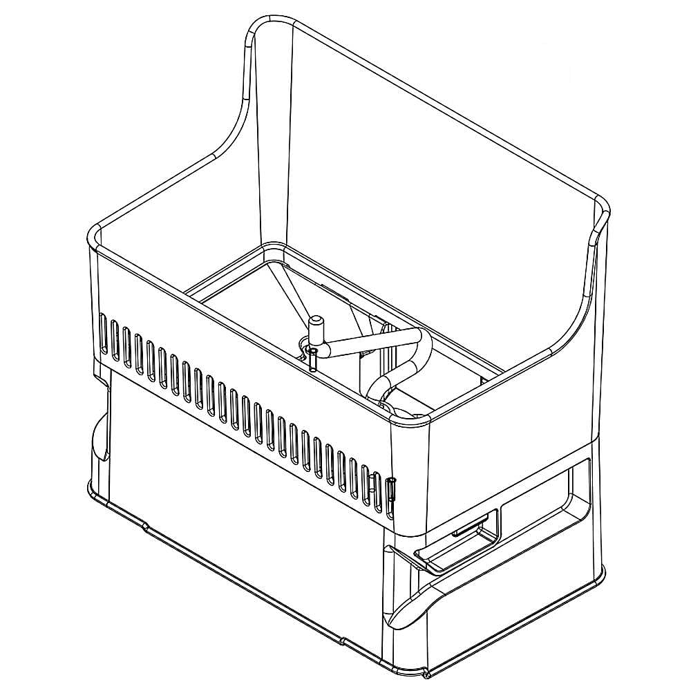 Part #w10910401, Whirlpool Refrigerator Ice Container Assembly (Replaces W10887842, W10903434) / 11.69 x 9.69 x 12.63