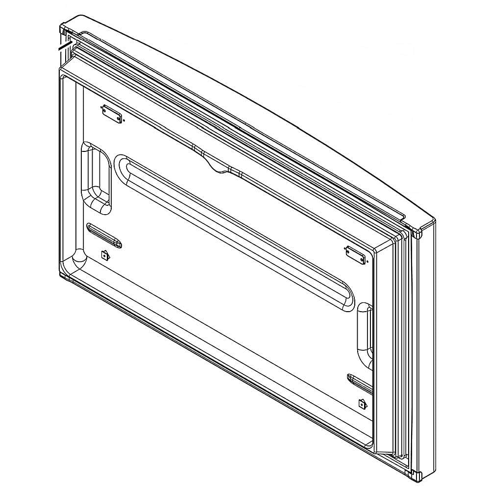 Photo of GE Part #w10910835, Refrigerator Freezer Door Assembly (Stainless) | 40.00 x 28.25 x 10.00 from Repair Parts Direct