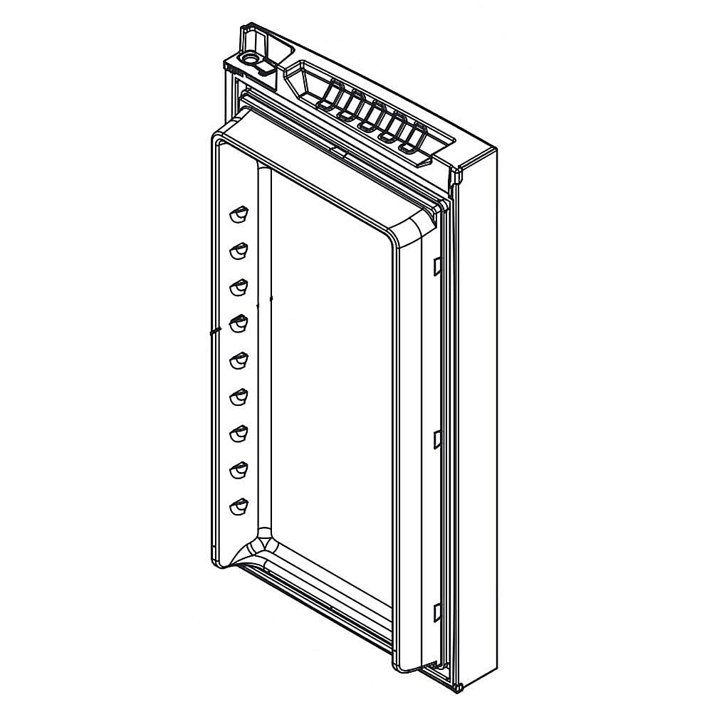 Photo of GE Part #w10910854, Refrigerator Door Assembly, Right (Stainless) | 50.00 x 21.50 x 10.13 from Repair Parts Direct