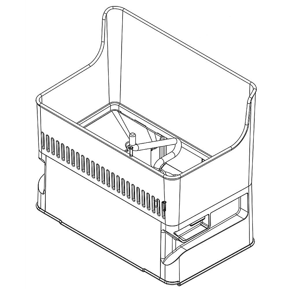 Part #w10911314, Whirlpool Refrigerator Ice Container Assembly (Replaces W10903433) / 11.69 x 6.69 x 12.63