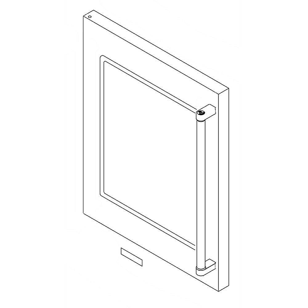 Part #w10913038, Beverage Cooler Left-Hinged Door Assembly / 33.00 x 24.50 x 5.14