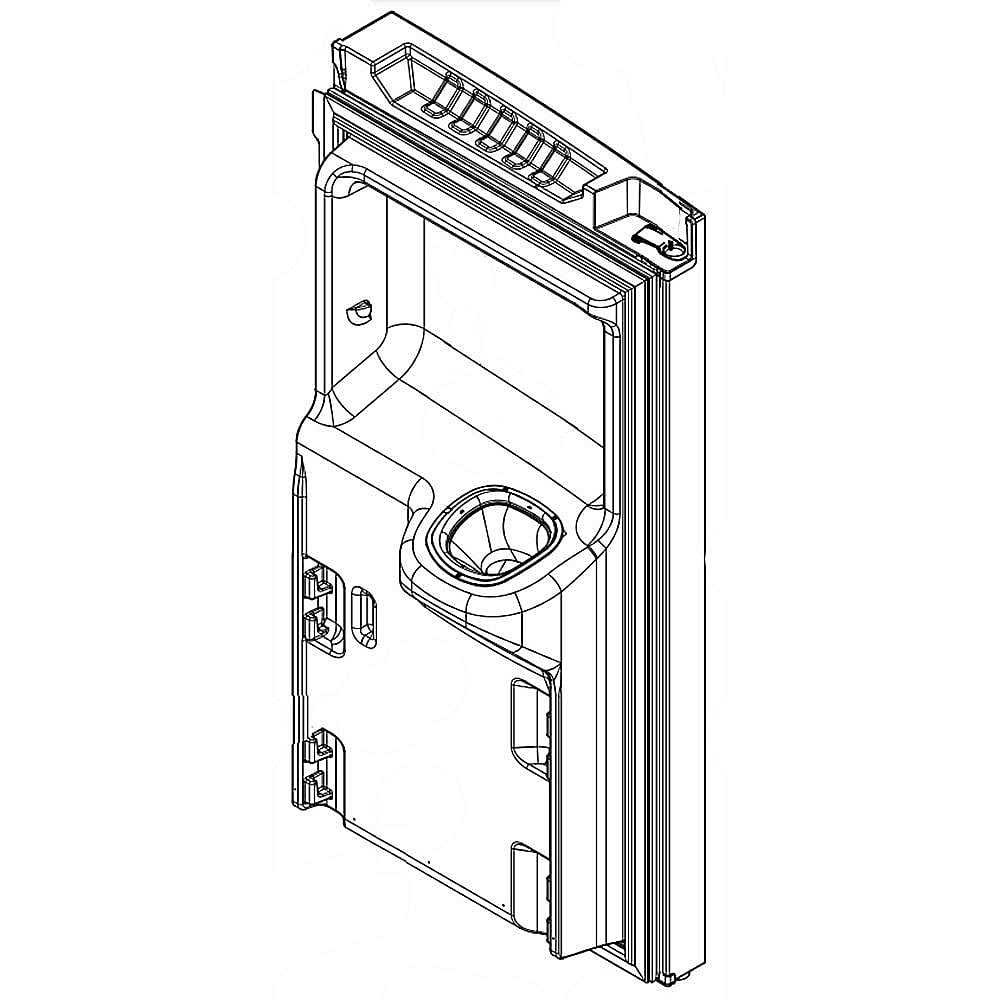 Photo of GE Part #w10915642, Refrigerator Door Assembly, Left (Stainless) | 50.13 x 21.75 x 14.50 from Repair Parts Direct