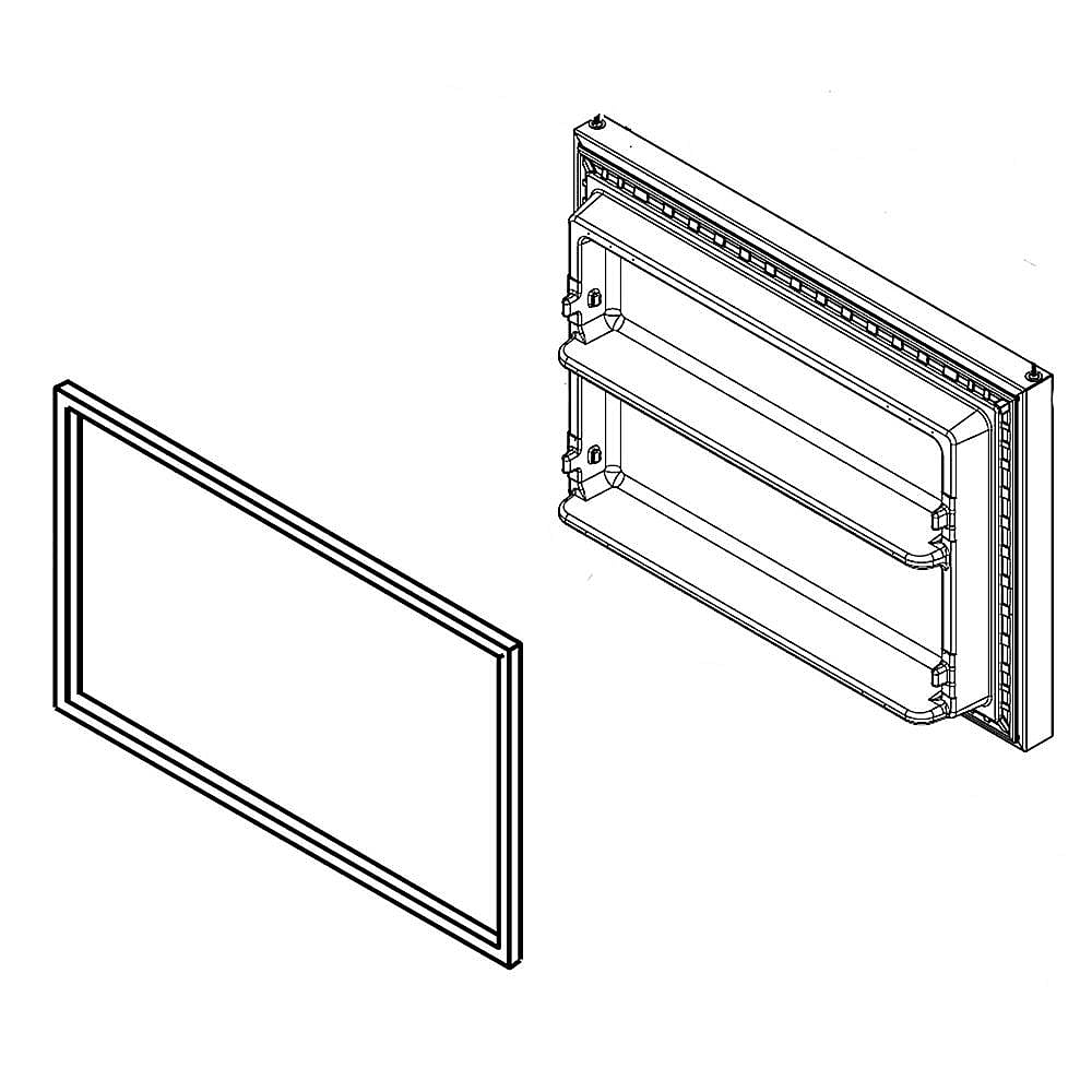 Part #w11023679, Refrigerator Freezer Door Assembly | 50.00 x 39.25 x 13.50