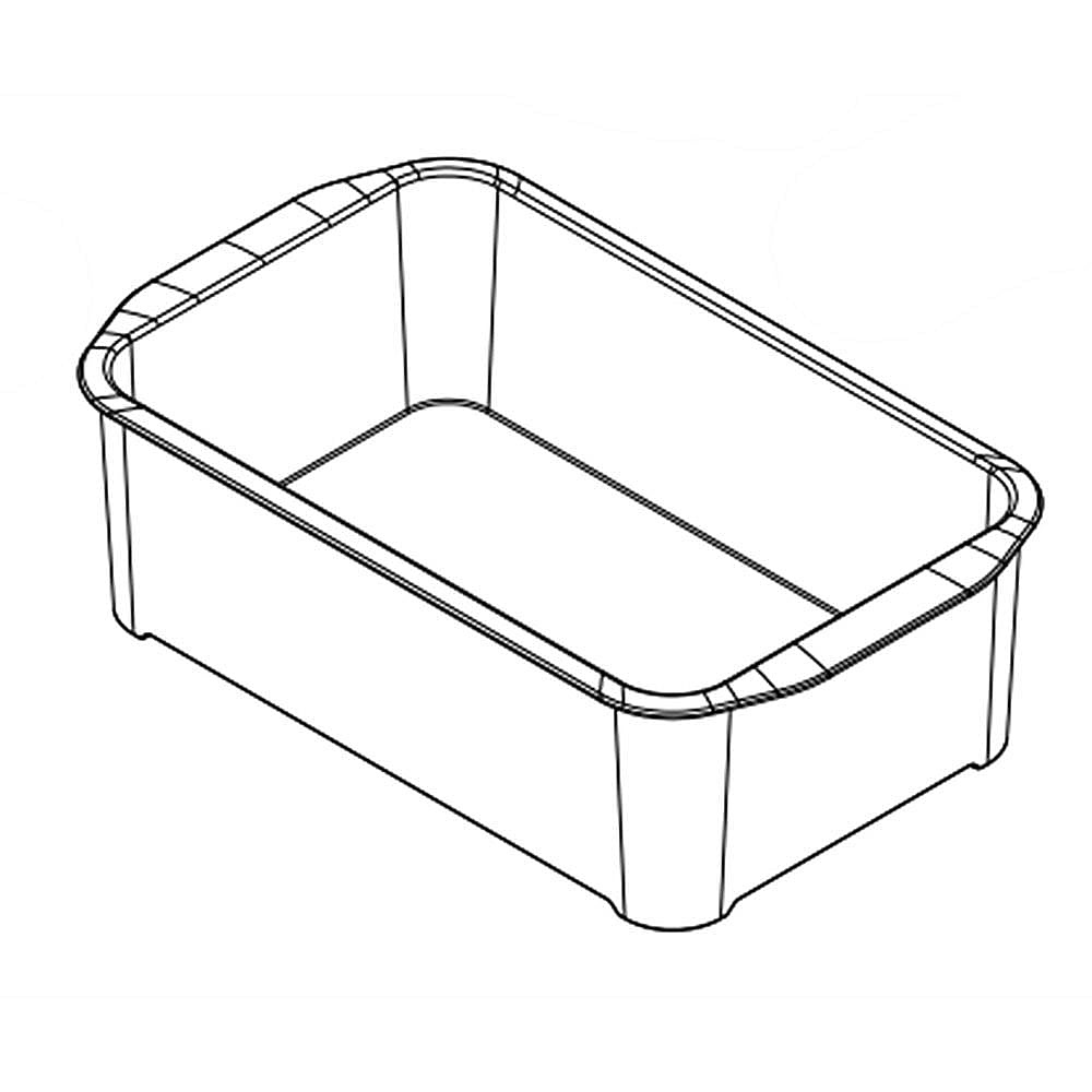 Part #w11026416, Refrigerator Door Cantilever Bin | 15.50 x 9.56 x 6.75
