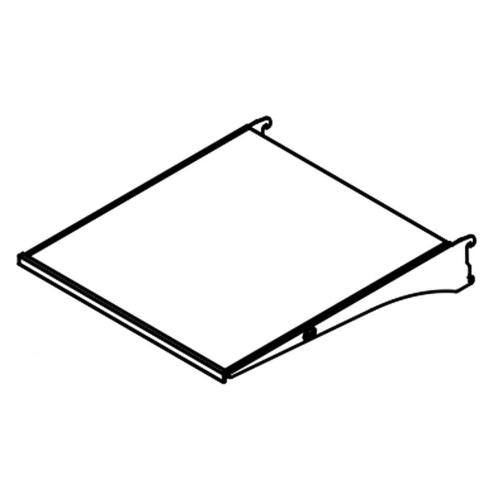 Photo of GE Part #w11026424, Refrigerator Glass Shelf | 18.31 x 4.25 x 22.75 from Repair Parts Direct