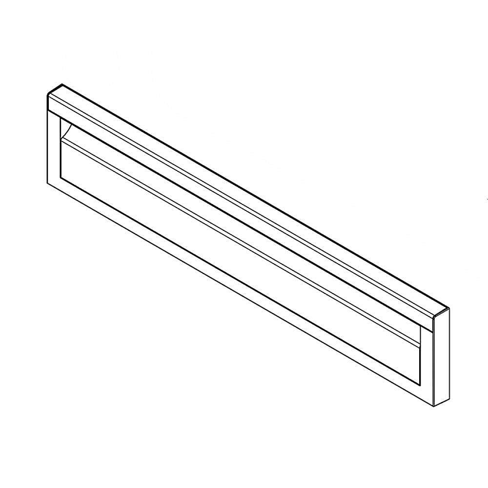 Part #w11034025, Refrigerator Crisper Drawer Front / 6.07 x 2.82 x 28.94