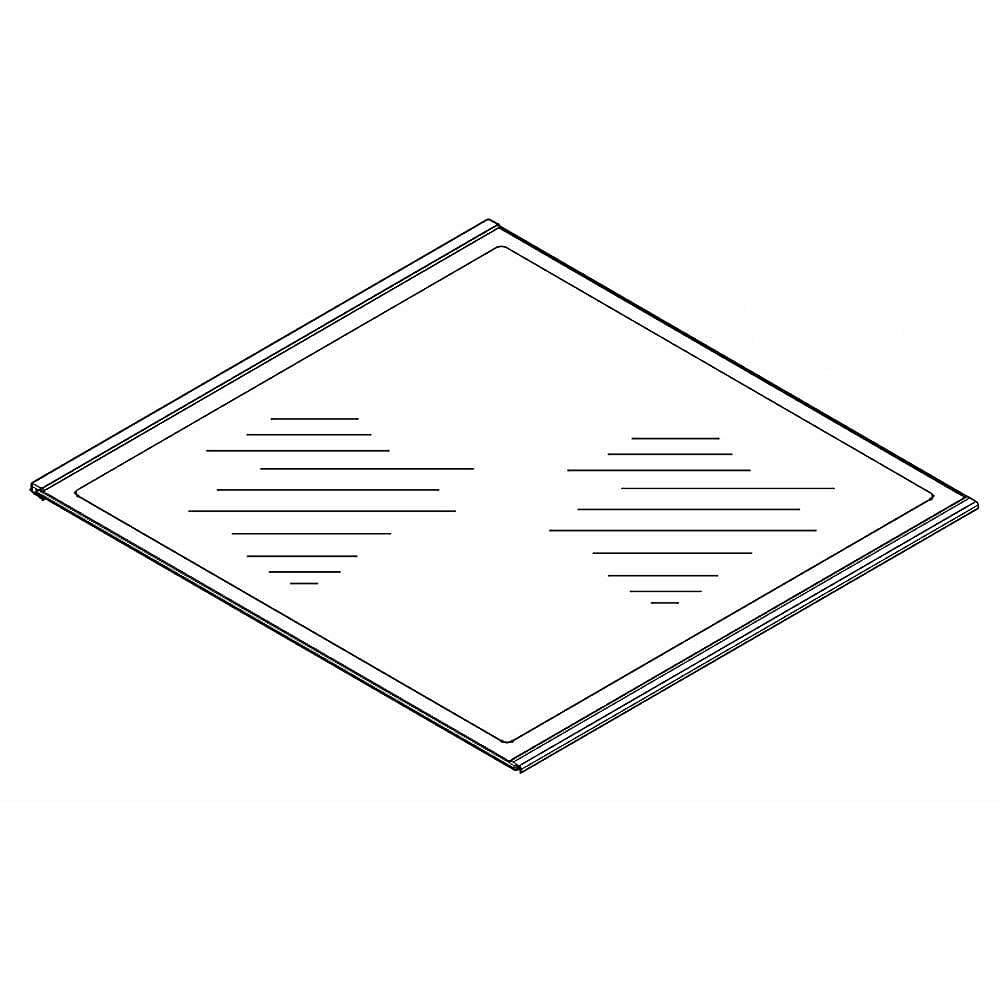 Part #w11037221, Refrigerator Freezer Glass Shelf (Replaces W10773871, Wpw10516188) / 18.88 x 18.50 x 2.25