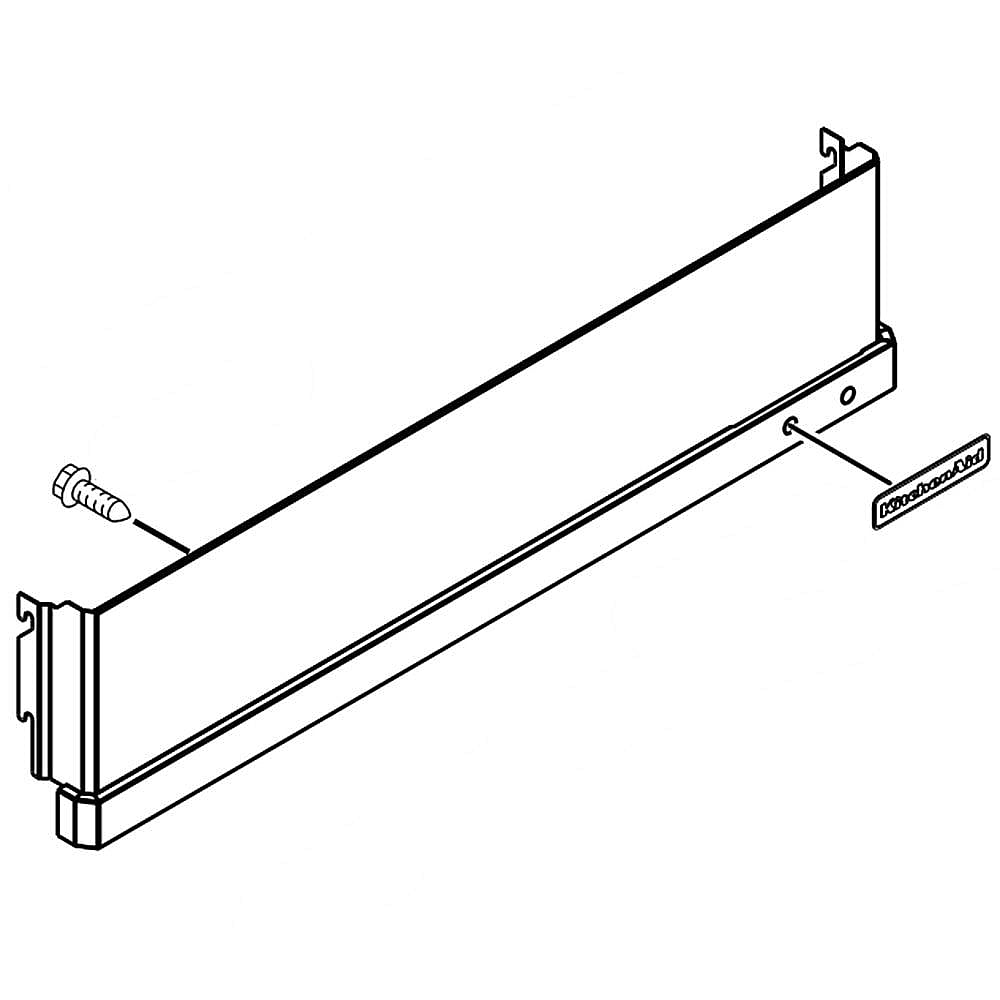 Part #w11040844, Refrigerator Machine Compartment Grille (Black Stainless) / 36.75 x 9.75 x 6.25