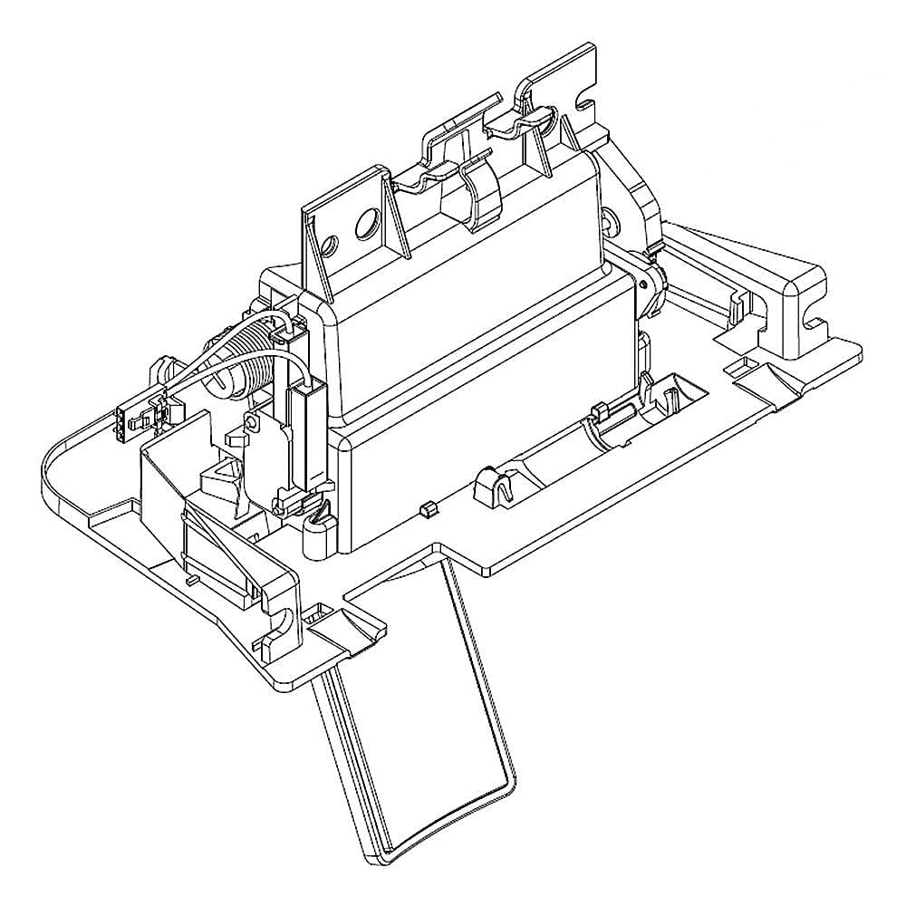 Part #w11093828, Refrigerator Dispenser Ice Chute Funnel And Lever / 9.19 x 6.32 x 10.00