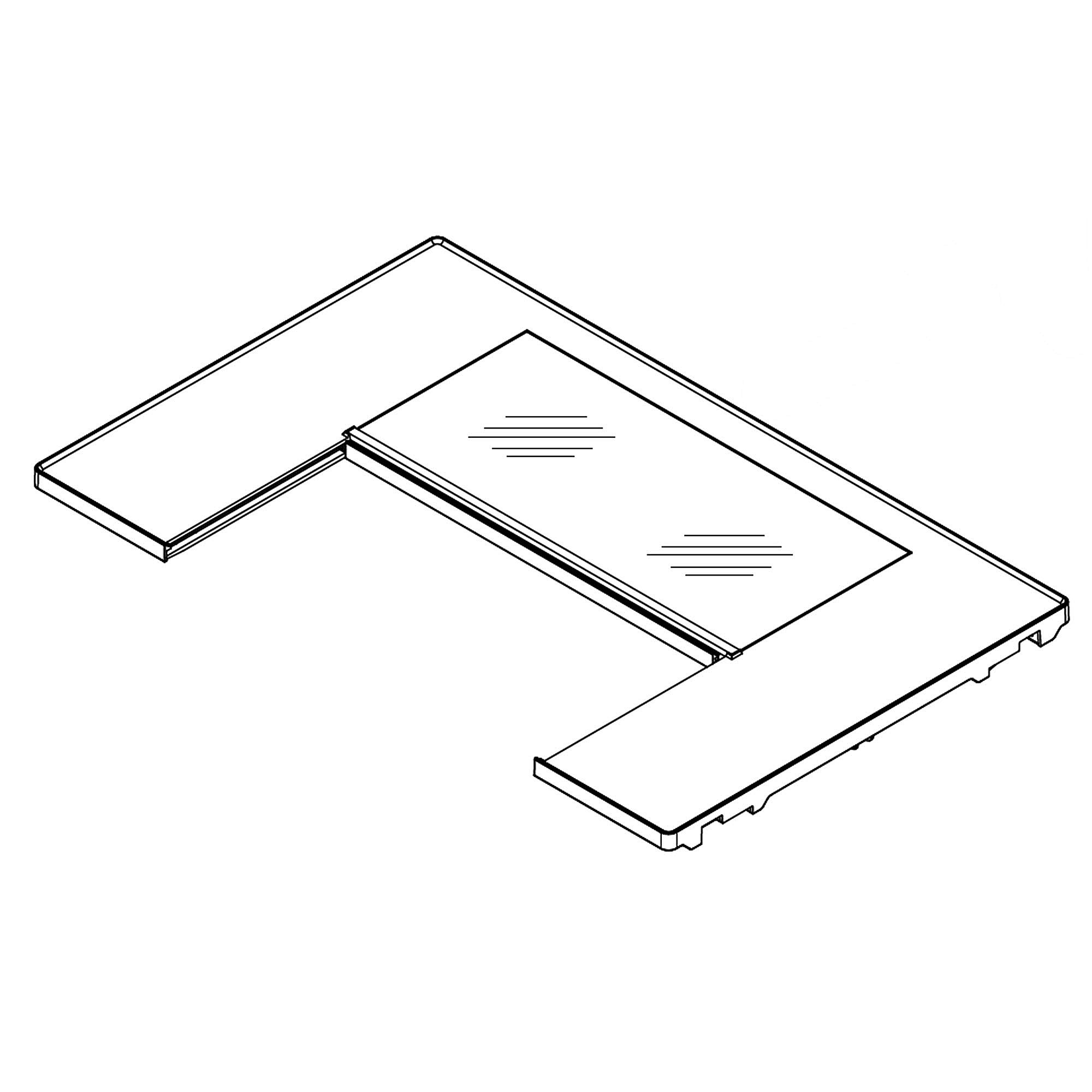 Part #w11099777, Glass Shelf | 39.57 x 6.82 x 30.32