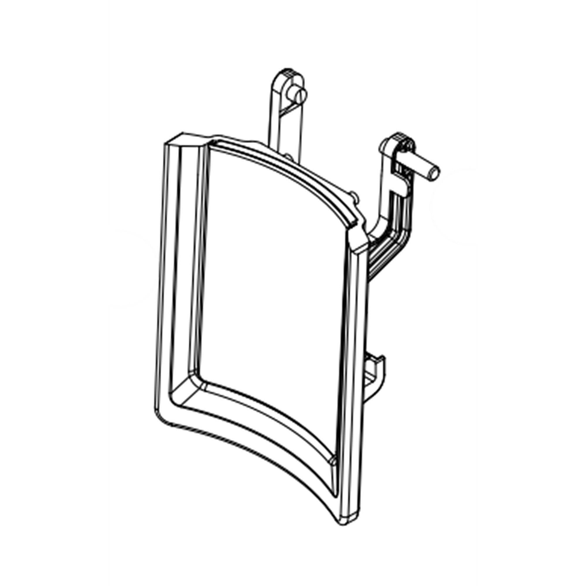 Part #w11102448, Paddle, Ice Dispenser (Black) / 4.75 x 3.38 x 0.75