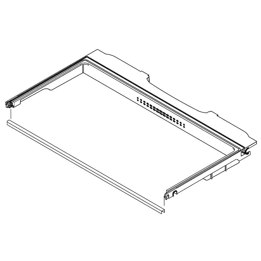 Part #w11127833, Whirlpool Refrigerator Crisper Drawer Cover (Replaces W10788103, W11037029, W11095653, W11507302) / 32.82 x 3.32 x 22.19