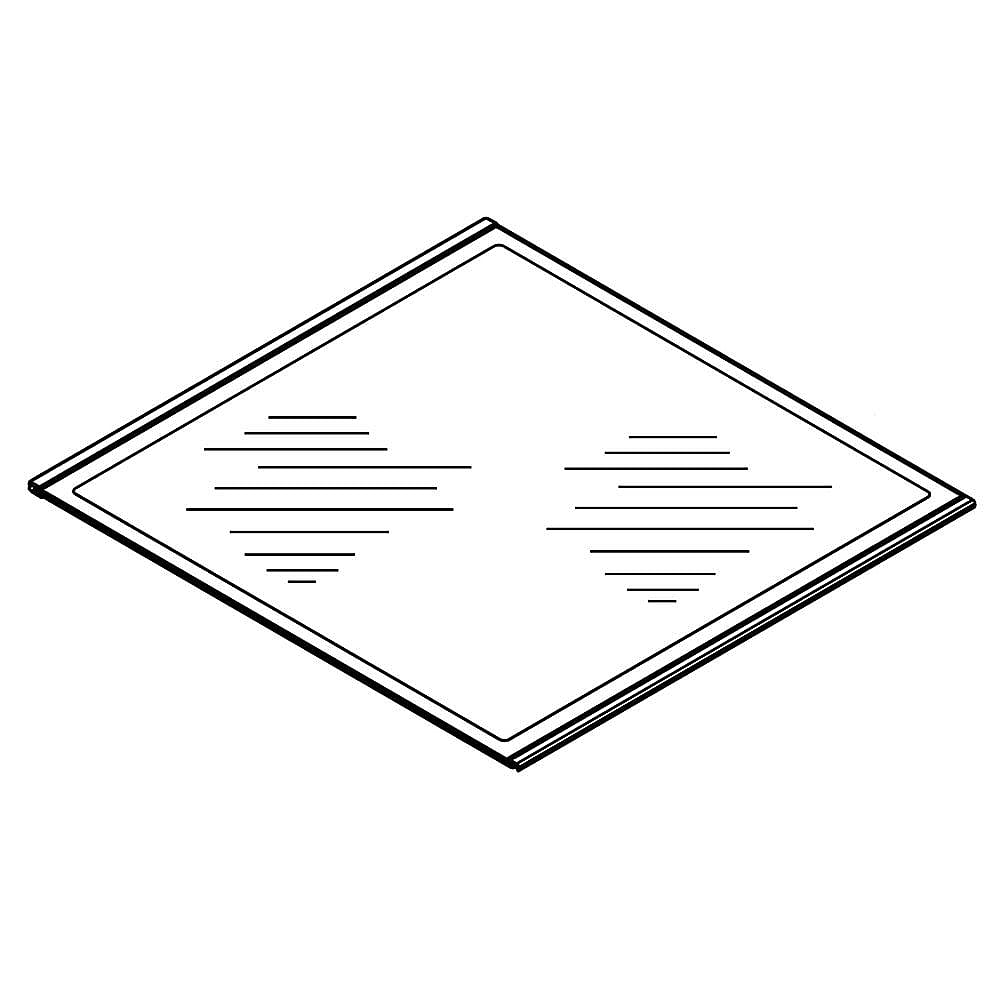 Part #w11130205, Refrigerator Freezer Glass Shelf, Upper (Replaces W11039724) / 27.50 x 21.38 x 1.00