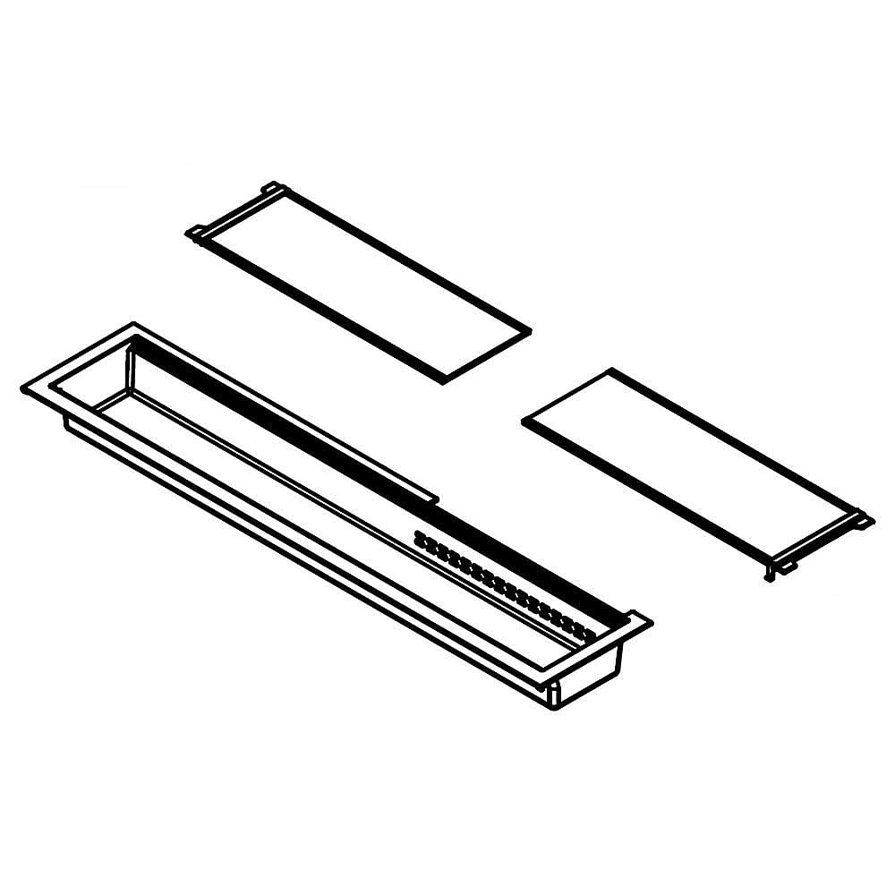 Part #w11175820, Refrigerator Mullion Bin / 40.37 x 8.50 x 3.75
