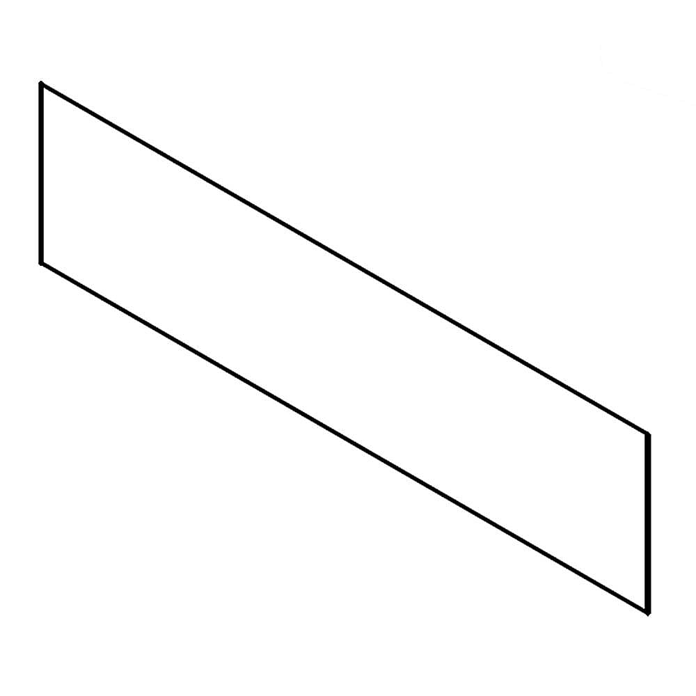 Part #w11179312, Refrigerator Nameplate / 4.50 x 1.00 x 0.10