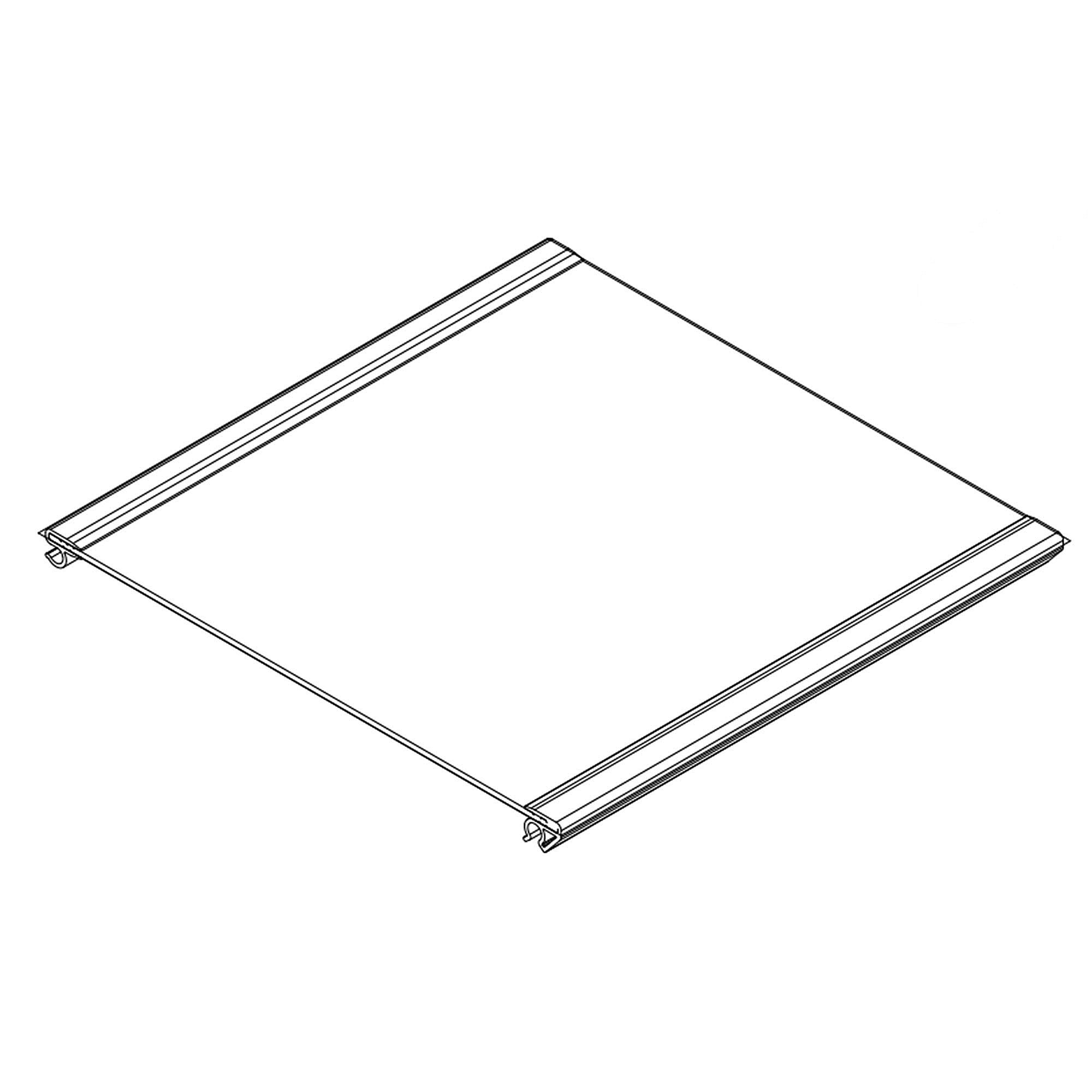 Part #w11194634, Glass Shelf | 16.62 x 14.87 x 0.12