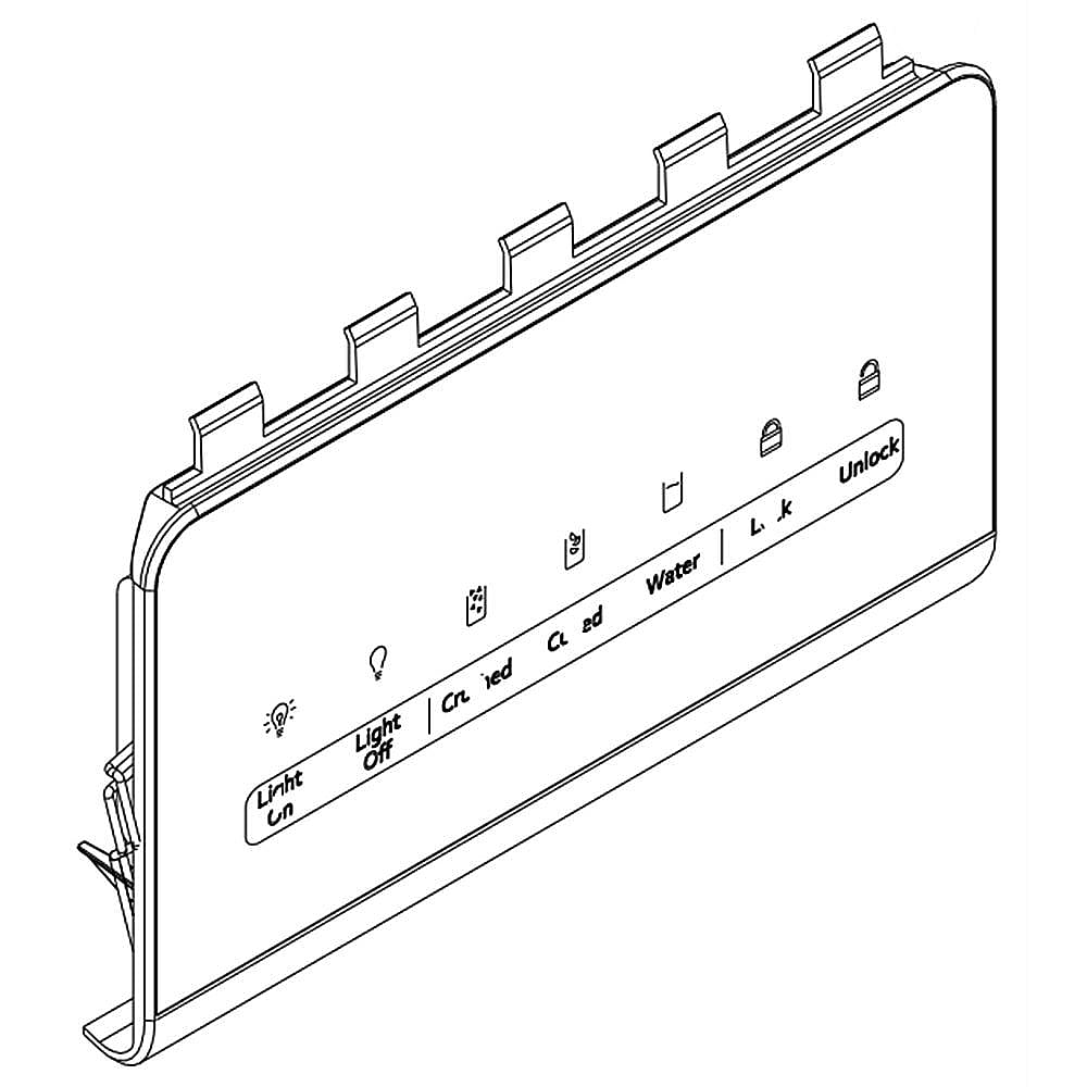 Part #w11518204, Refrigerator User Interface (Black) (Replaces W11214887, W11456119) / 10.25 x 7.50 x 3.25