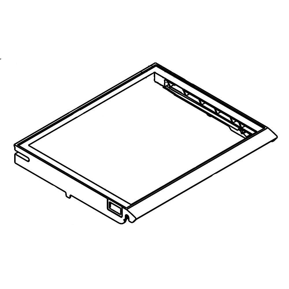 Part #w11223835, Refrigerator Crisper Drawer Cover Frame (Replaces W10797580) / 19.50 x 16.45 x 2.89