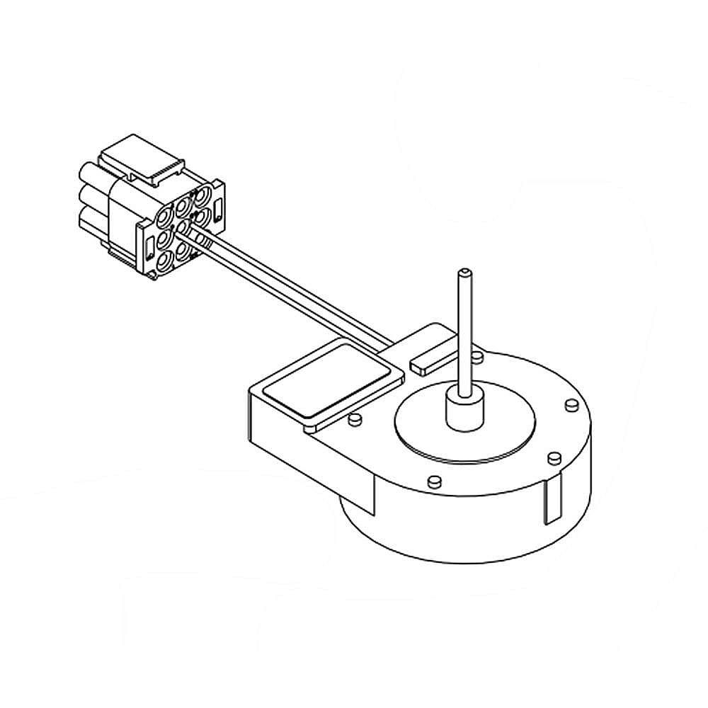 Part #w11224591, Refrigerator Evaporator Fan Motor | 4.50 x 4.50 x 3.50