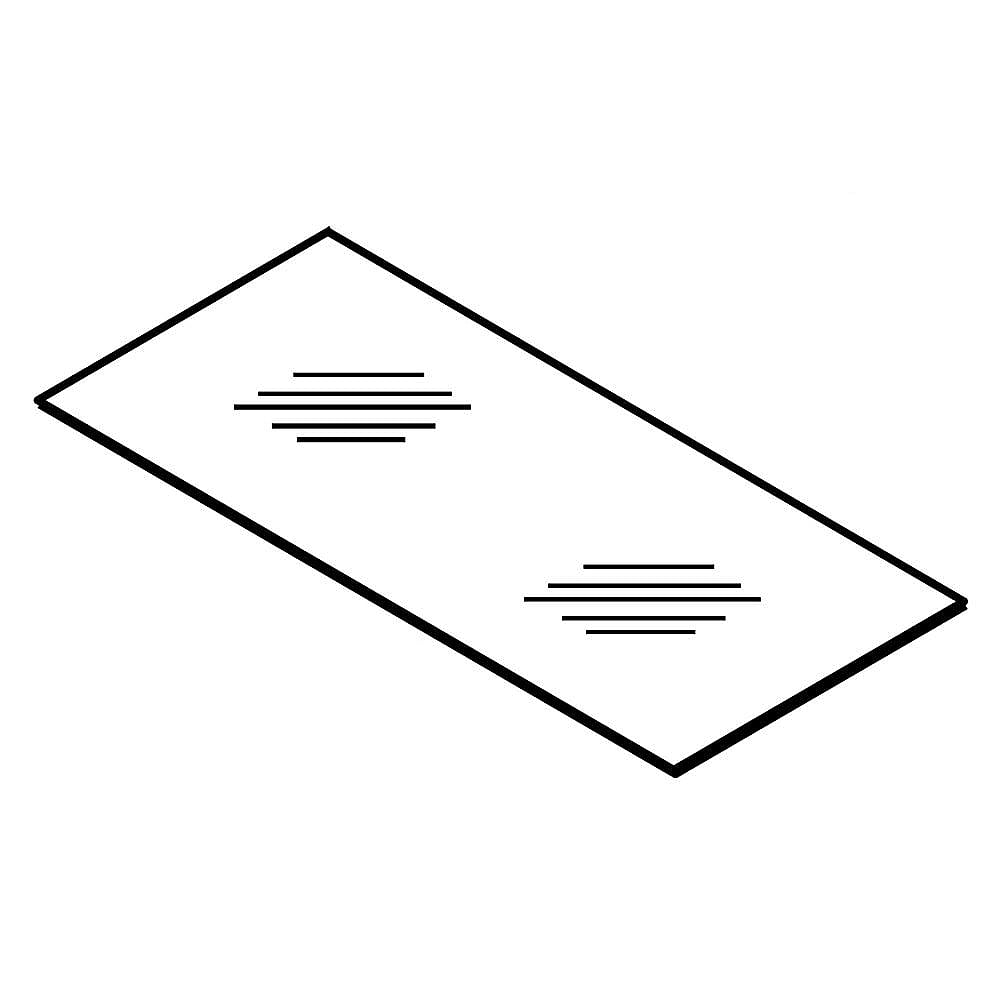Part #w11228263, Refrigerator Crisper Drawer Cover Glass Insert / 35.00 x 27.12 x 1.00