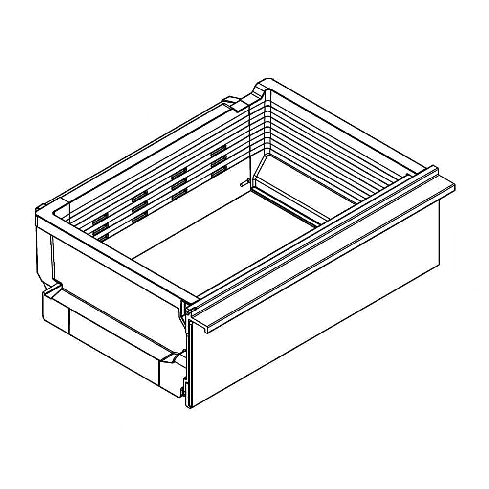 Photo of Part #w11234513, Pan-Utilty | 3.50 x 7.25 x 27.50 from Repair Parts Direct