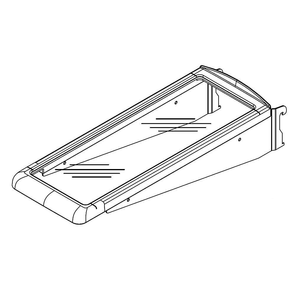 Part #w11241612, Refrigerator Cantilever Shelf / 24.12 x 7.75 x 5.00