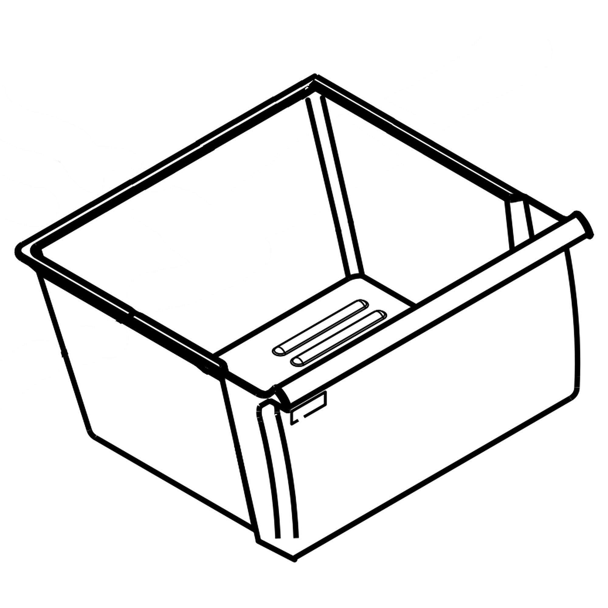 Part #w11244431, Refrigerator Crisper Drawer | 12.50 x 9.25 x 10.00