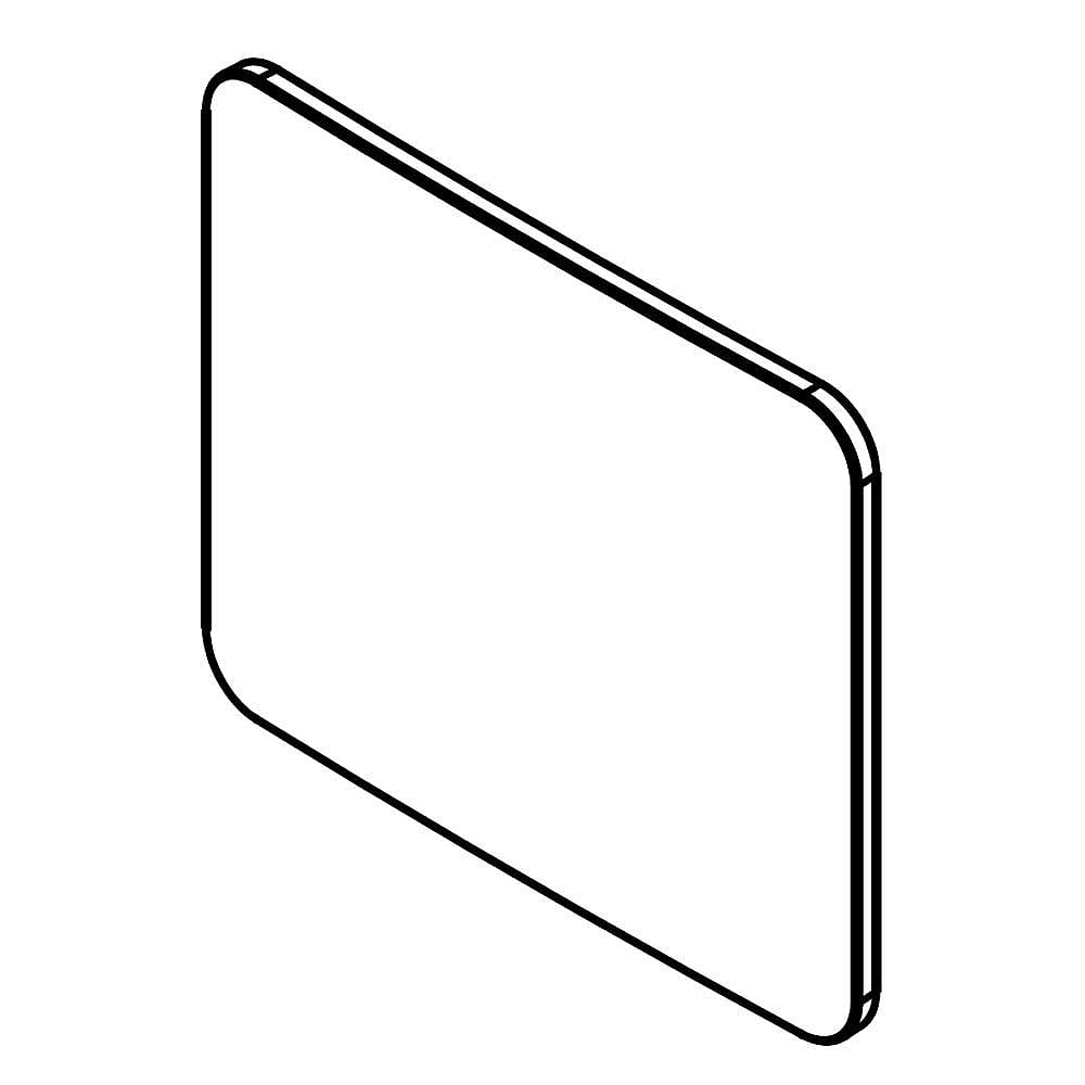 Photo of Part #w11252060, Cover | 5.00 x 4.00 x 0.13 from Repair Parts Direct