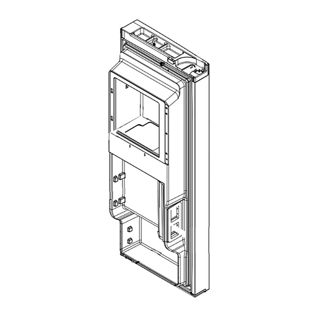Photo of GE Part #w11254954, Refrigerator Door Assembly, Left (Stainless) from Repair Parts Direct