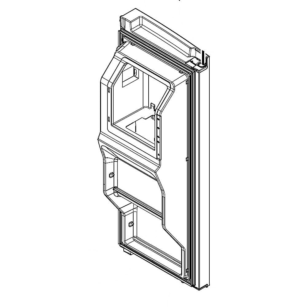 Part #w11256297, Refrigerator Door Assembly, Left (Black Stainless)