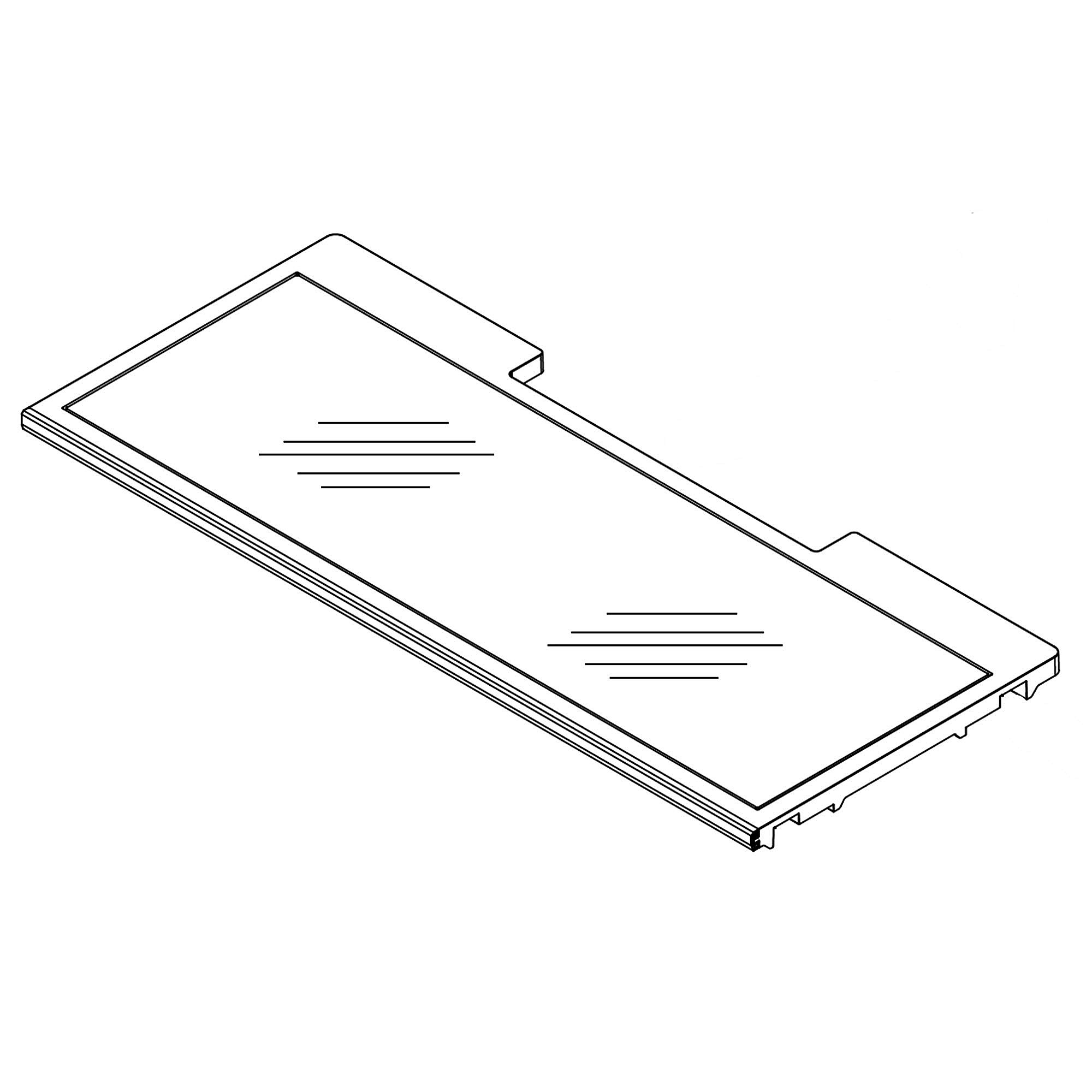 Part #w11262315, Refrigerator Full Shelf Assembly, 12-In / 39.50 x 30.00 x 6.50