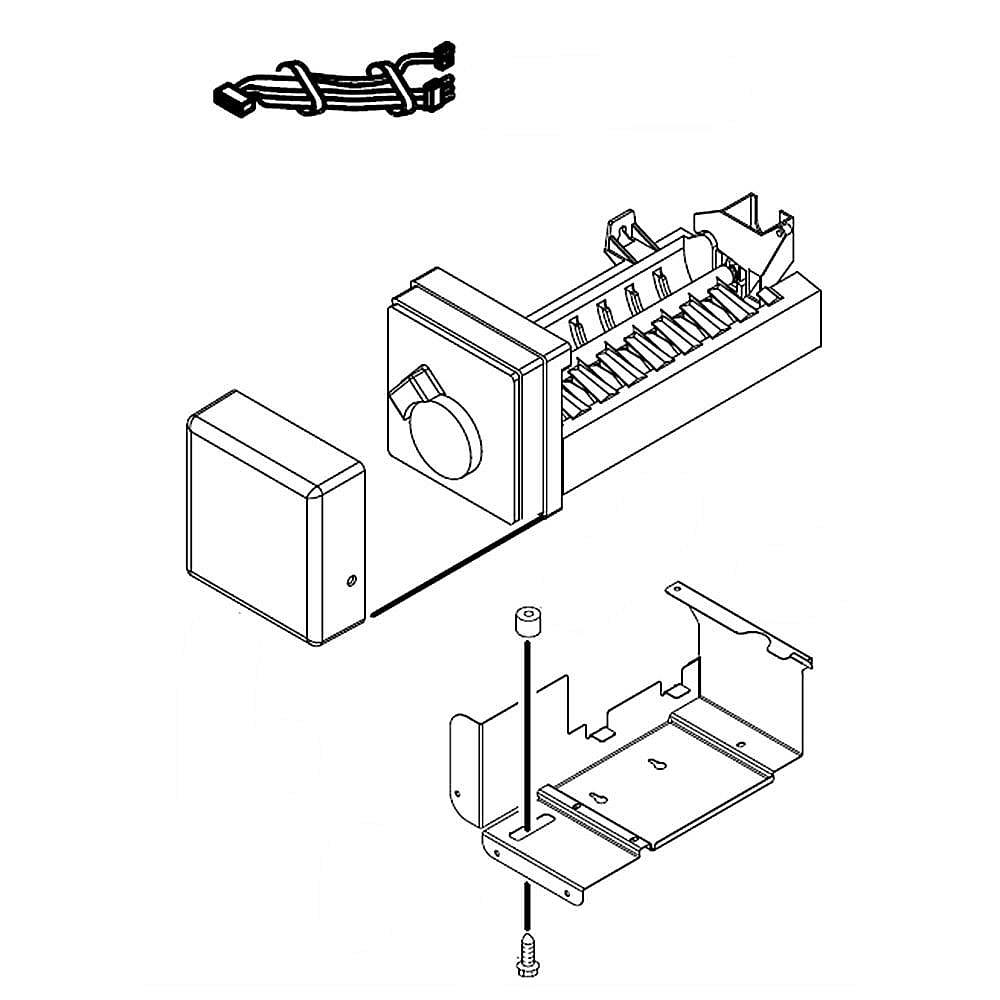 Part #w11306283, Refrigerator Ice Maker Assembly | 31.50 x 8.50 x 7.25