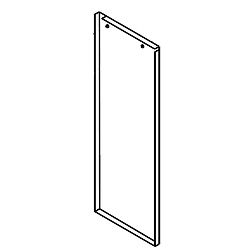Part #w11367890, Ice Maker Door Skin (Black) / 34.25 x 17.50 x 3.25