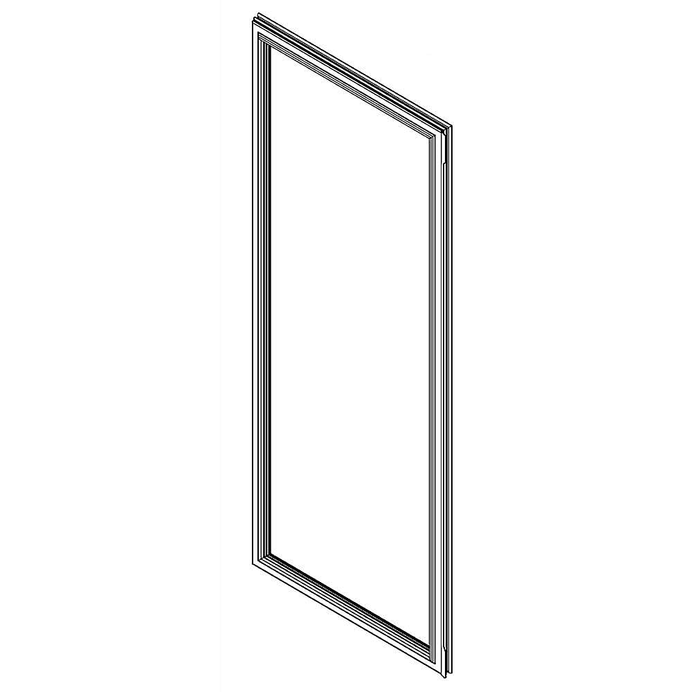 Part #w11378944, Refrigerator Door Gasket, Right (Black) (Replaces W10830065) / 27.25 x 22.50 x 2.50