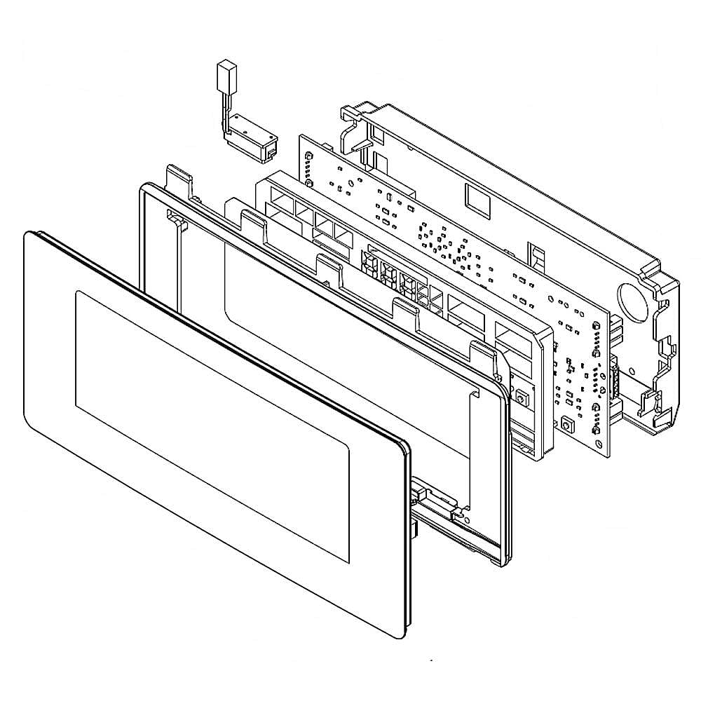 Part #w11387387, Refrigerator Dispenser User Interface Control Assembly (Silver) (Replaces W11114478, W11224590) / 10.50 x 7.50 x 3.25