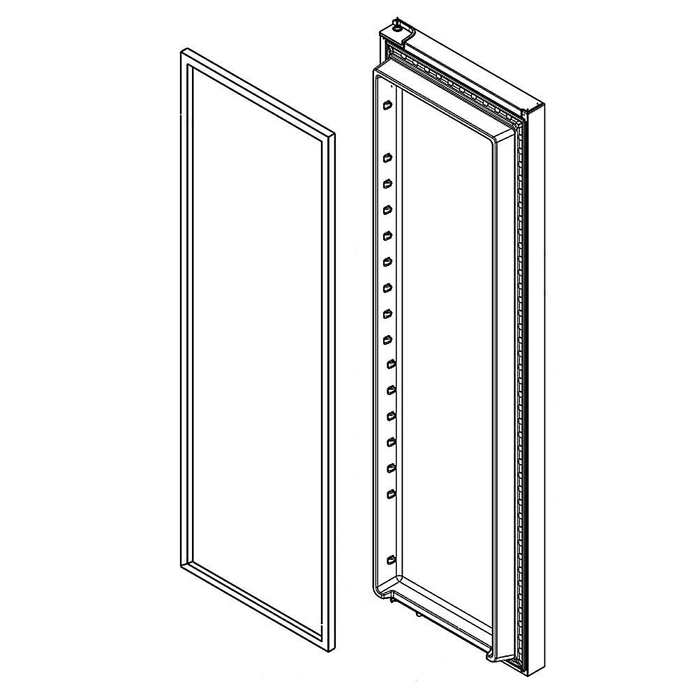 Part #w11395840, Refrigerator Door Assembly (Black Stainless)