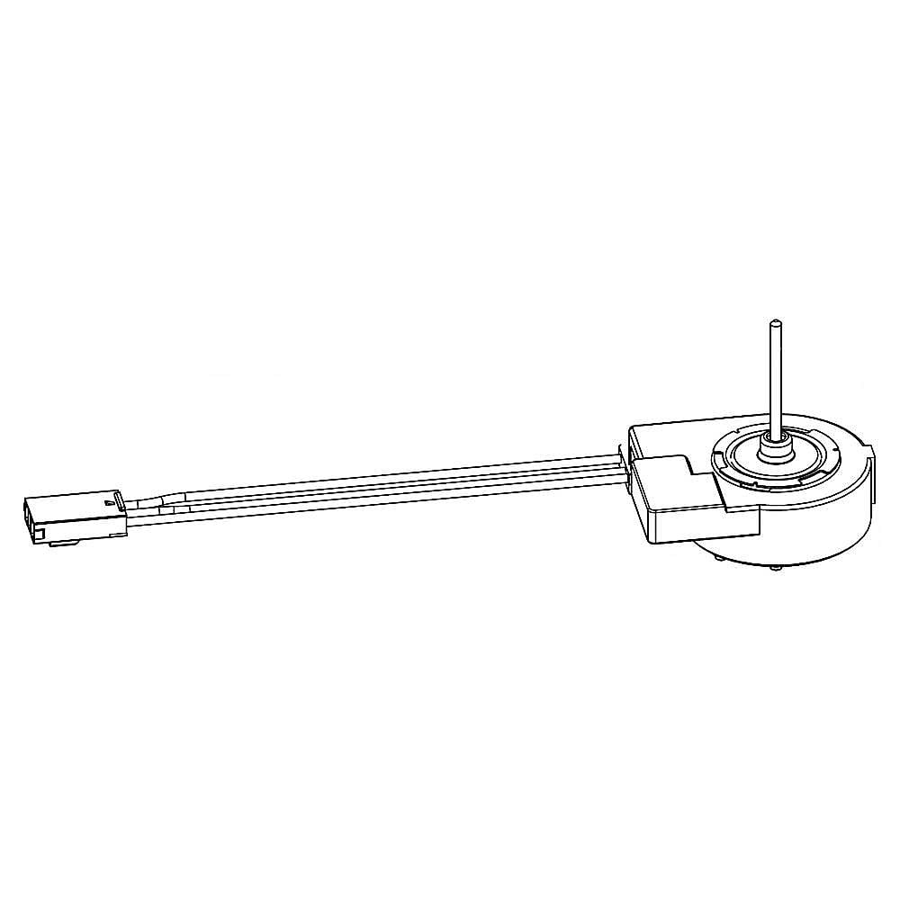 Part #w11396715, Refrigerator Evaporator Fan Motor | 3.50 x 3.50 x 4.25