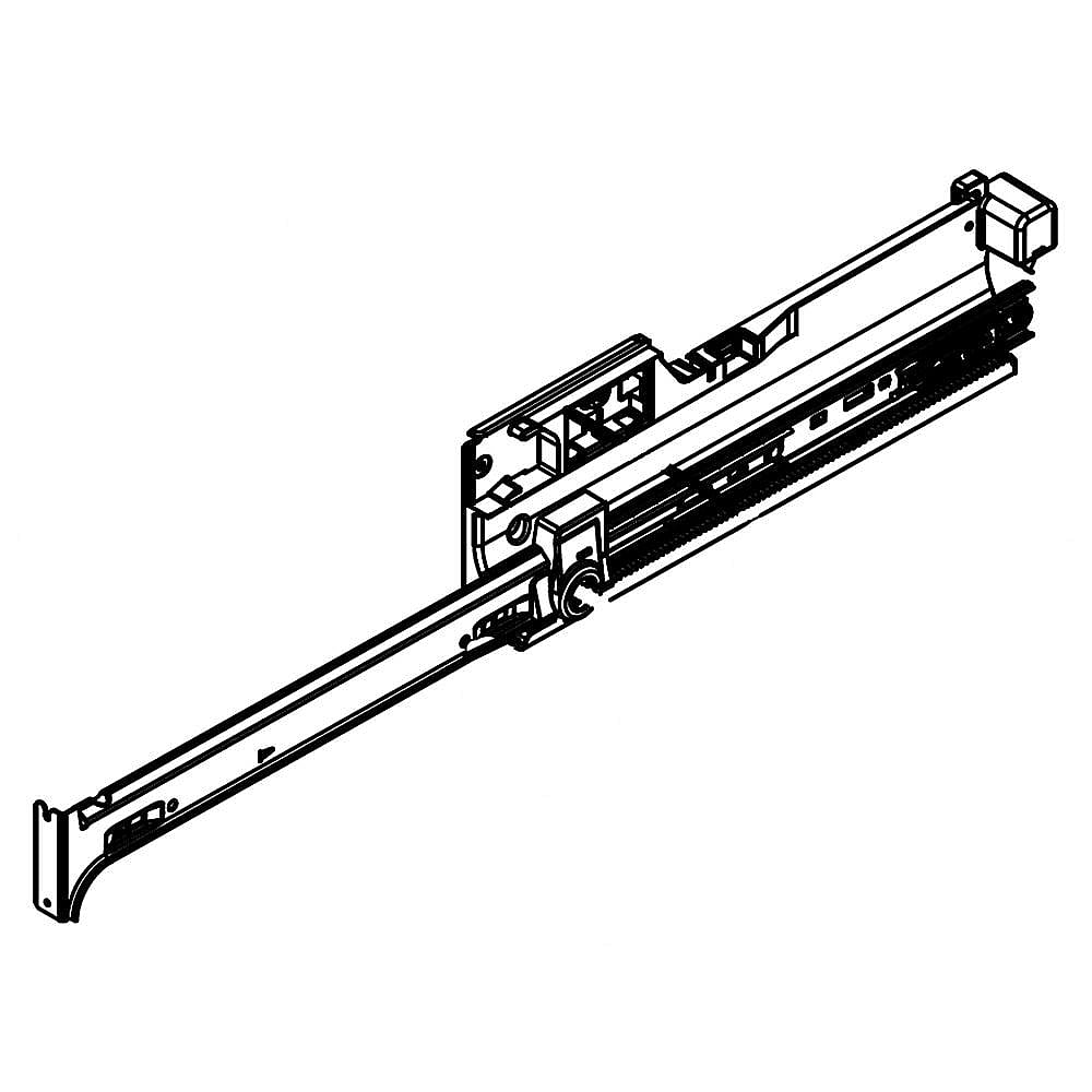 Part #w11397195, Refrigerator Drawer Slide Rail Assembly, Left / 27.50 x 10.00 x 6.25