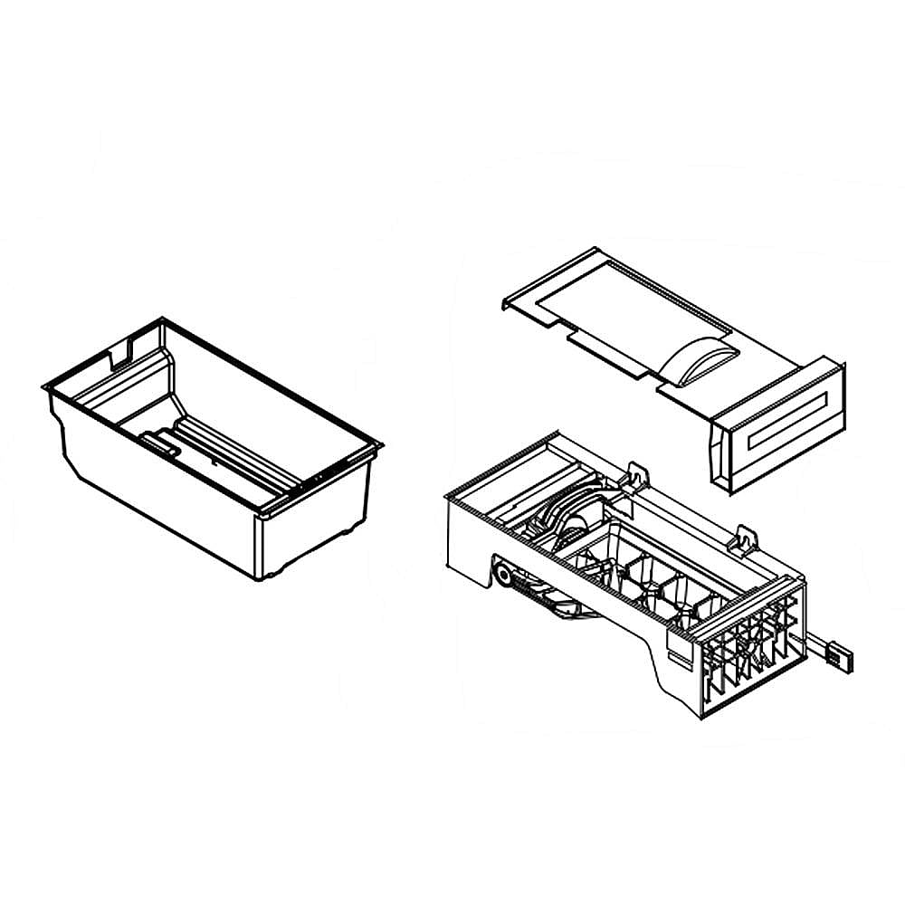 Whirlpool Part #w11416493, Refrigerator Ice Maker Assembly | 14.00 x 10.00 x 11.00