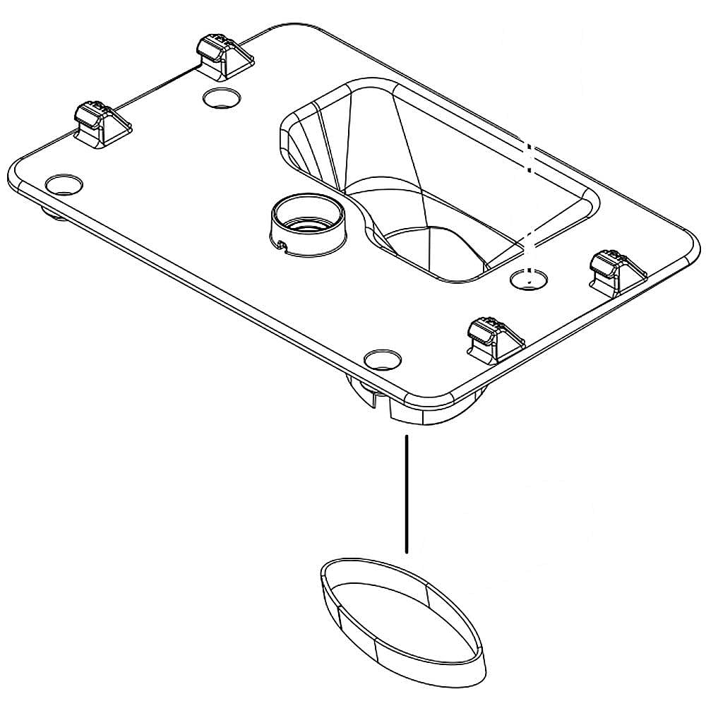 Part #w11448633, Ice Chute Mt | 8.75 x 6.00 x 4.50