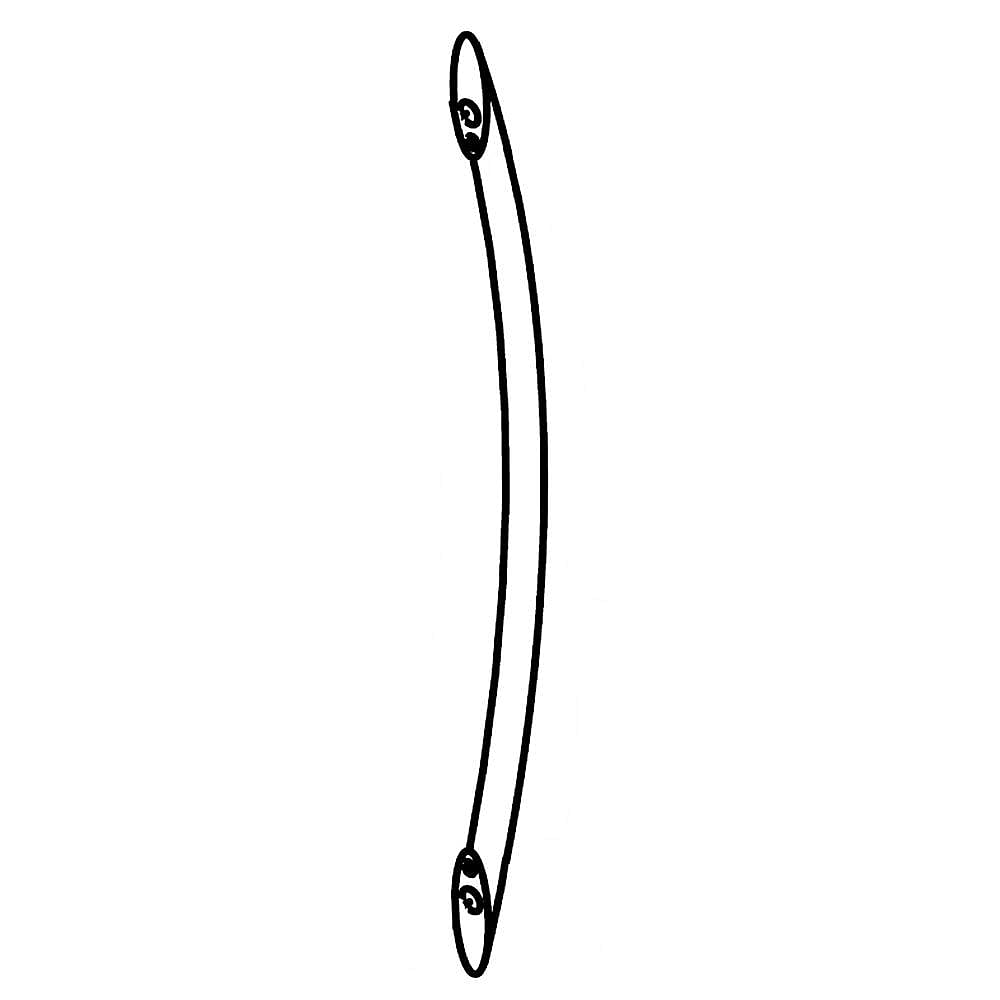 Part #w11450221, Refrigerator Door Handle (Black) (Replaces W11172792, W11289638) / 39.00 x 6.00 x 3.25