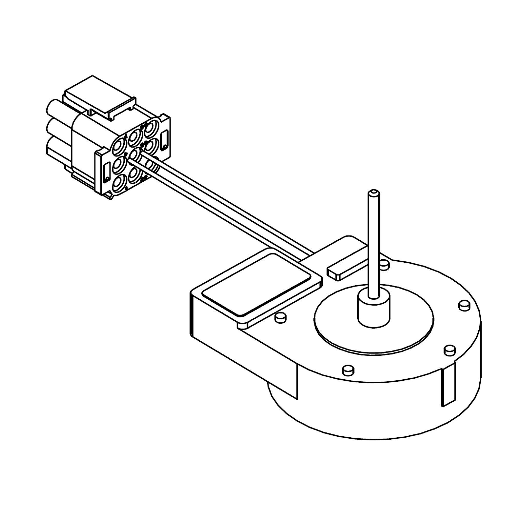 Part #w11452196, Refrigerator Evaporator Fan Motor | 4.50 x 4.50 x 3.50