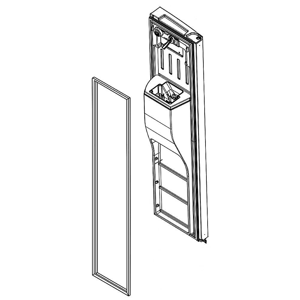 Part #w11465916, Refrigerator Freezer Door Assembly (Stainless)