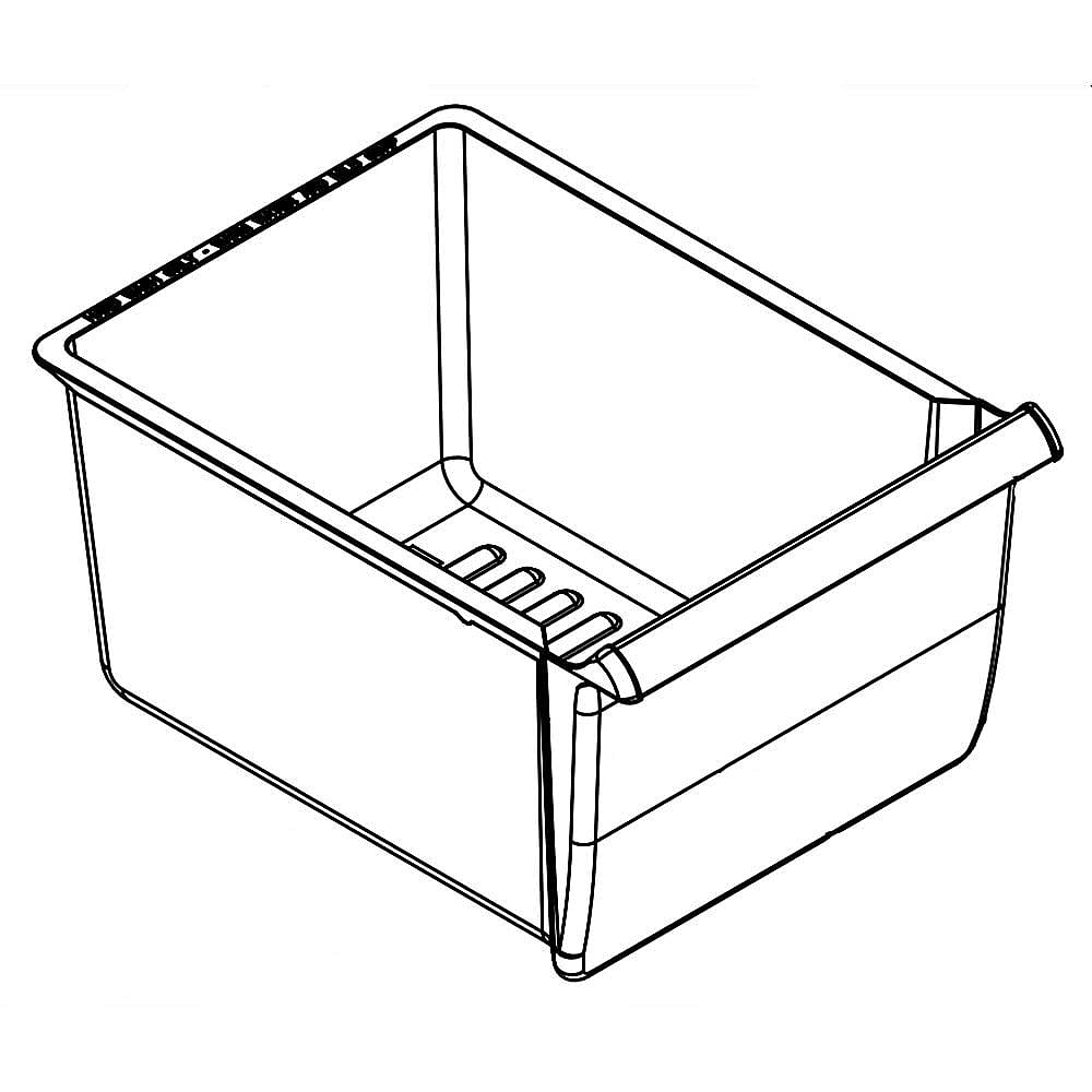 Part #w11475670, Refrigerator Crisper Drawer | 19.69 x 11.57 x 16.13