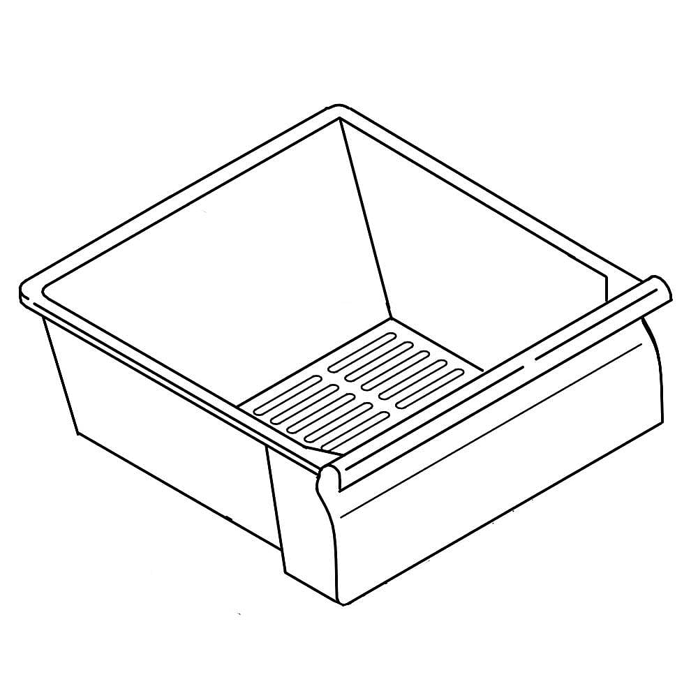 Part #w11497323, Whirlpool Refrigerator Snack Drawer (Replaces 2188655) / 20.50 x 18.00 x 11.63