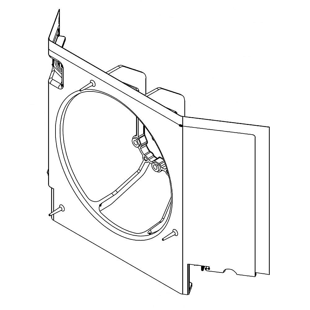 Part #w11556315, Refrigerator Condenser Fan Shroud (Replaces Wpw10189184) / 12.50 x 10.00 x 12.50