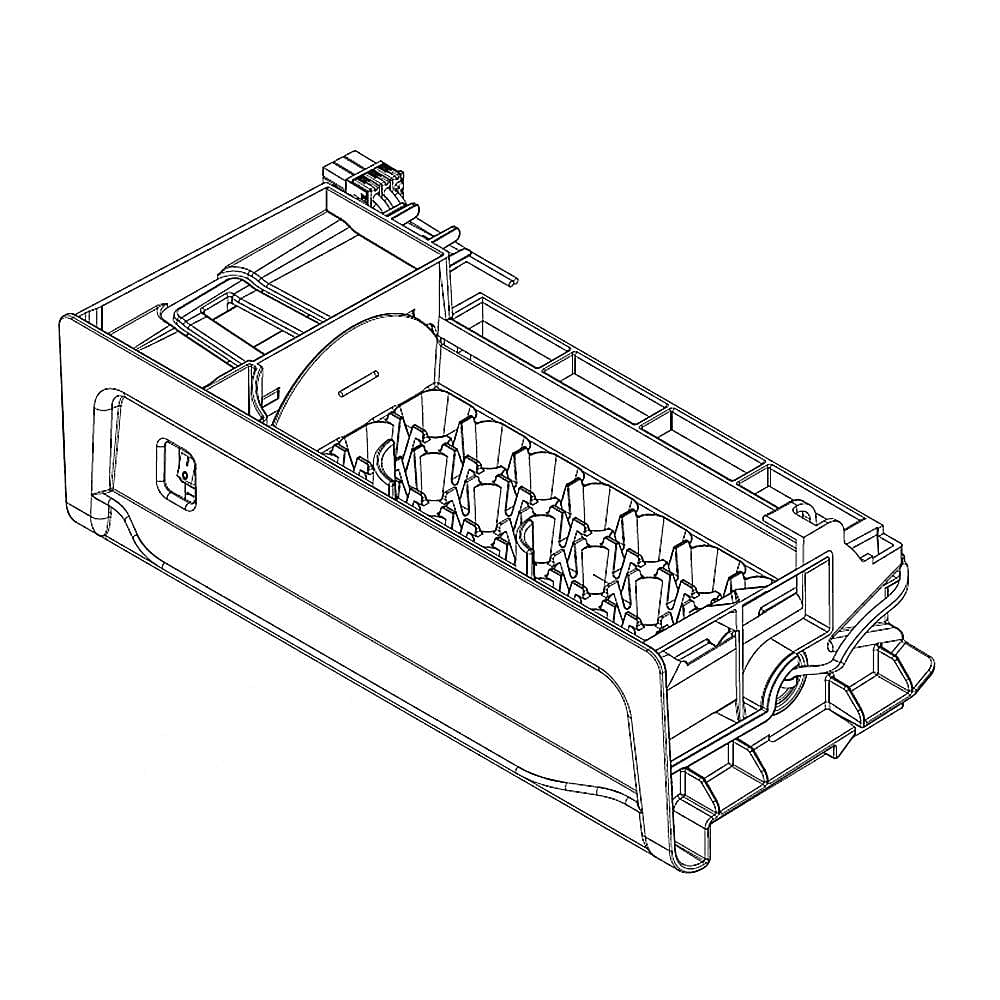 Part #w11557000, Whirlpool Refrigerator Ice Maker Assembly (Replaces W11099789, W11391033) / 14.50 x 7.75 x 7.00