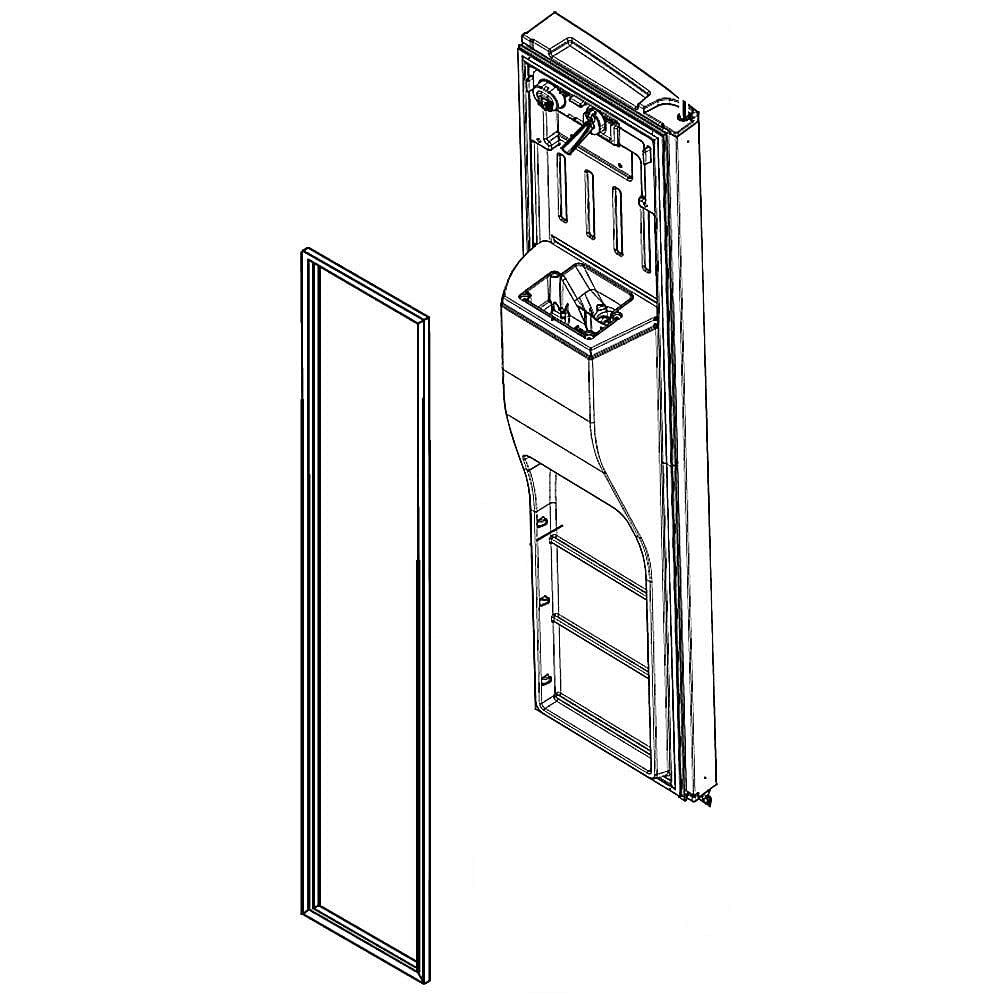Part #w11561286, Refrigerator Freezer Door Assembly (Stainless)